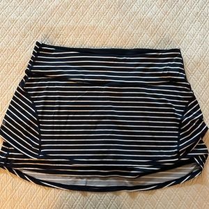 Athleta Striped Tennis Skort with Ruffle
